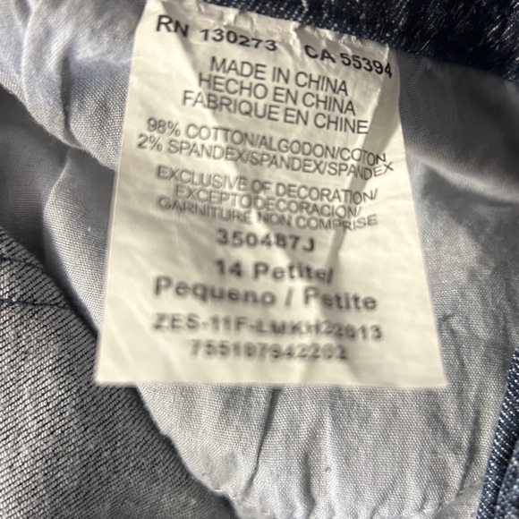 New with Tag Lee Midrise slender secret stretch cotton spandex blue jeans 14P - Picture 5 of 6